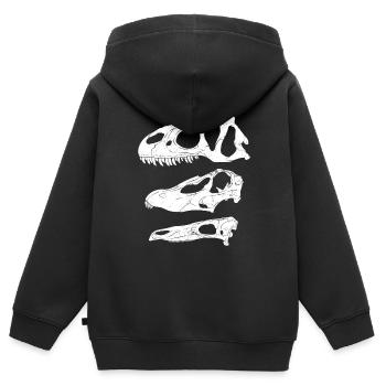 Allosaurus Diplodocus Stegosaurus - Sweat Premium à capuche zippé enfant bio - noir - Dos - AI Model Kid Male (0cm)