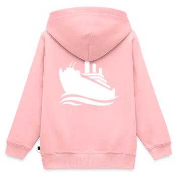 Bateau de croisière - Sweat Premium à capuche zippé enfant bio - rose - Dos - AI Model Kid Female (0cm)