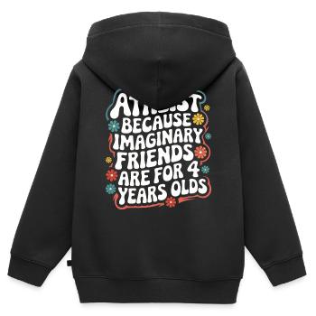 Atheismus Atheist Anti-Religion Agnostiker - Kinder Premium Organic Zip Hoodie - Schwarz - Hinten - AI Model Kid Male (0cm)