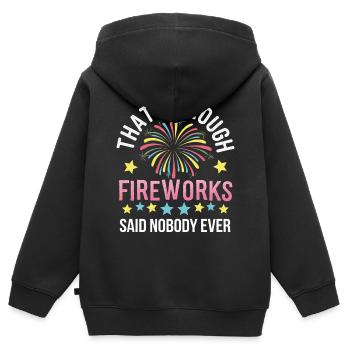 Pyrotechniker Feuerwerk Pyrotechnik - Kinder Premium Organic Zip Hoodie - Schwarz - Hinten - AI Model Kid Male (0cm)