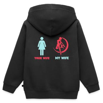 Cadeaux cool pour Wiccan sorcière Wicca païen - Sweat Premium à capuche zippé enfant bio - noir - Dos - AI Model Kid Male (0cm)