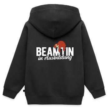 Beamter Beamte - Kinder Premium Organic Zip Hoodie - Schwarz - Hinten - AI Model Kid Male (0cm)