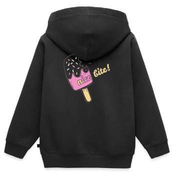 Beau cadeau de vacances au soleil d'été - Sweat Premium à capuche zippé enfant bio - noir - Dos - AI Model Kid Male (0cm)