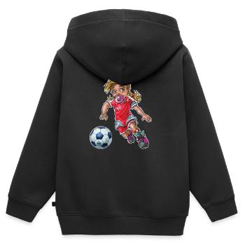 Baby football player (Baby soccer player) 3 - Kids Premium Organic Zip-up Hoodie - black - Back - AI Model Kid Male (0cm)