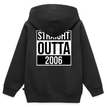 Straight Outta 2006 - Kinder Premium Organic Zip Hoodie - Schwarz - Hinten - AI Model Kid Male (0cm)