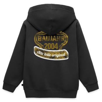 2004 Baujahr Alle Teile Orginal - Kinder Premium Organic Zip Hoodie - Schwarz - Hinten - AI Model Kid Male (0cm)