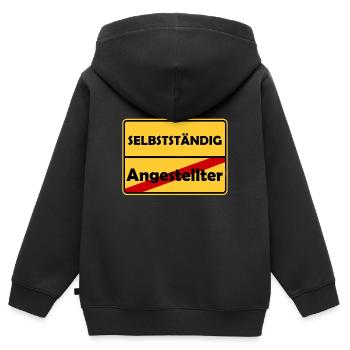 Glückwunsch zur Selbstständigkeit! - Kinder Premium Organic Zip Hoodie - Schwarz - Hinten - AI Model Kid Male (0cm)