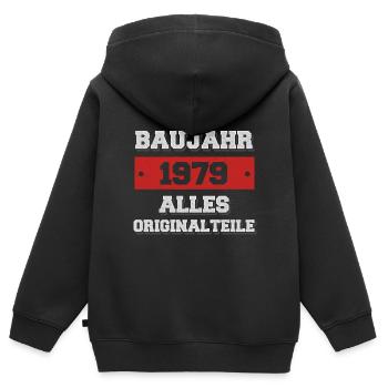 Baujahr 1979 - Alles Original Teile! - Kinder Premium Organic Zip Hoodie - Schwarz - Hinten - AI Model Kid Male (0cm)