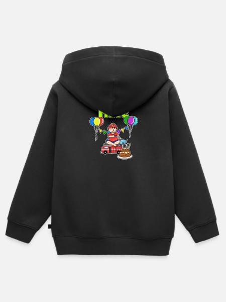 Fire Brigade Fiete gift - Kids Premium Organic Zip-up Hoodie - black