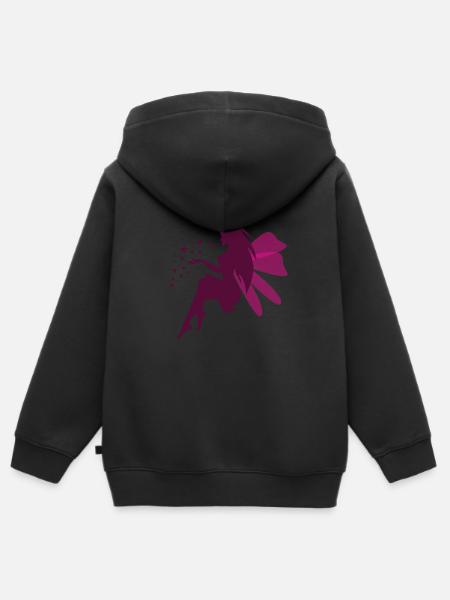 violet fairy 2 - Kinder Premium Organic Zip Hoodie - Schwarz