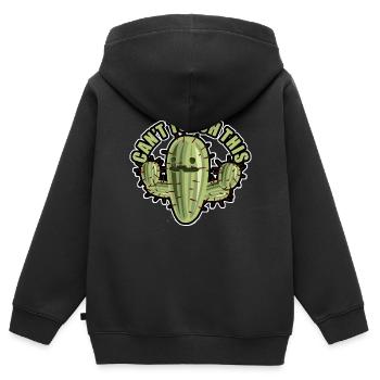 cant touch this - Kinder Premium Organic Zip Hoodie - Schwarz - Hinten - AI Model Kid Male (0cm)