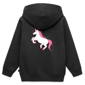 Amazing Unicorn - The Last Unicorn - Kids Premium Organic Zip-up Hoodie - black - Back - AI Model Kid Male (0cm)