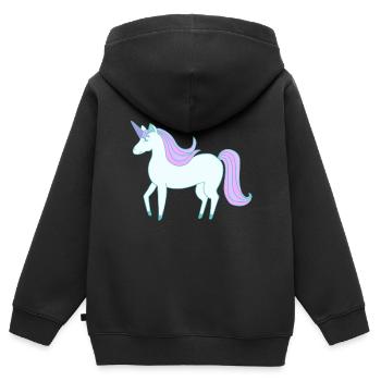 The sweet last unicorn - Kids Premium Organic Zip-up Hoodie - black - Back - AI Model Kid Male (0cm)