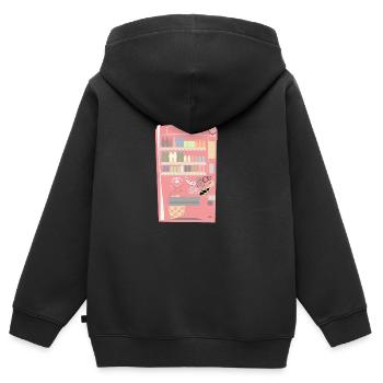 vendingmachine - Kinder Premium Organic Zip Hoodie - Schwarz - Hinten - AI Model Kid Male (0cm)