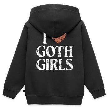 Love Goth Girls! Gothic Aesthetic Goth Mommy - Kids Premium Organic Zip-up Hoodie - black - Back - AI Model Kid Male (0cm)