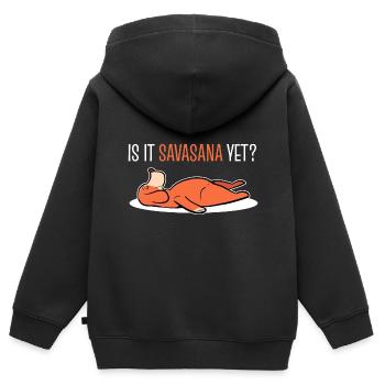 Savasana Meditation Meditieren Yoga Yogi - Kinder Premium Organic Zip Hoodie - Schwarz - Hinten - AI Model Kid Male (0cm)