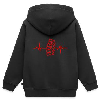 Physiotherapeut Chiropraktiker Physiotherapie - Kinder Premium Organic Zip Hoodie - Schwarz - Hinten - AI Model Kid Male (0cm)