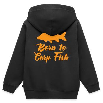 Angler - Angelsport - Karpfen - Geschenk - Kinder Premium Organic Zip Hoodie - Schwarz - Hinten - AI Model Kid Male (0cm)