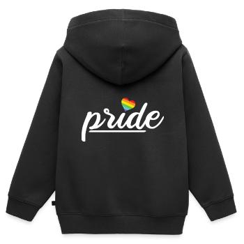 Schwul Queer Gay homo homosexuell Queer Love Pride - Kinder Premium Organic Zip Hoodie - Schwarz - Hinten - AI Model Kid Male (0cm)