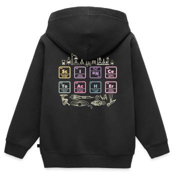 Advanced Chemistry Course - Kids Premium Organic Zip-up Hoodie - black - Back - AI Model Kid Male (0cm)