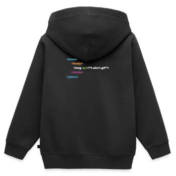 HTML-Programmierer Computer-Nerd - Kinder Premium Organic Zip Hoodie - Schwarz - Hinten - AI Model Kid Male (0cm)