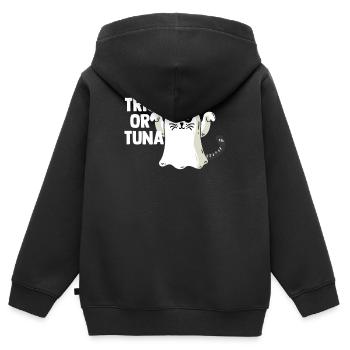 Trick or Tuna Halloween - Kids Premium Organic Zip-up Hoodie - black - Back - AI Model Kid Male (0cm)