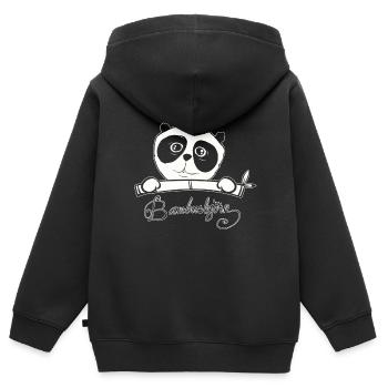Panda bär geschenke shirt - Kinder Premium Organic Zip Hoodie - Schwarz - Hinten - AI Model Kid Male (0cm)