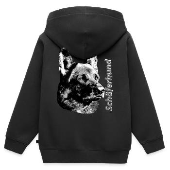 Chien de berger,Chien de chien,Chien de garde,Chiens - Sweat Premium à capuche zippé enfant bio - noir - Dos - AI Model Kid Male (0cm)