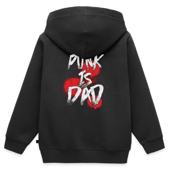 Punk Is Dad Metalcore Heavy Metal Musique Hard Rock - Sweat Premium à capuche zippé enfant bio - noir - Dos - AI Model Kid Male (0cm)