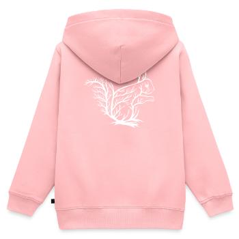 Squirrel, Eichhörnchen - Kinder Premium Organic Zip Hoodie - Rosa - Hinten - AI Model Kid Female (0cm)