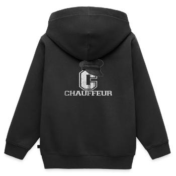 Chauffeur Fahrer - Kinder Premium Organic Zip Hoodie - Schwarz - Hinten - AI Model Kid Male (0cm)