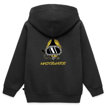 Taucherbrille Sauerstoff Flasche Tauchen - Kinder Premium Organic Zip Hoodie - Schwarz - Hinten - AI Model Kid Male (0cm)