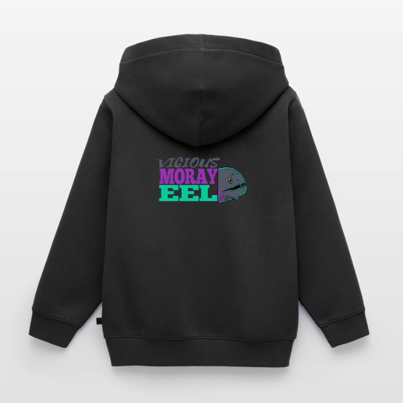 Moray eel eel evil Kids Premium Organic Zip-up Hoodie