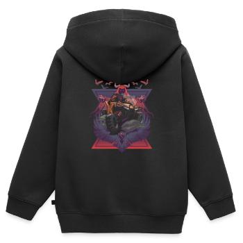 Conducteur de VTT Quadricycle Racers Throttle Mudding - Sweat Premium à capuche zippé enfant bio - noir - Dos - AI Model Kid Male (0cm)