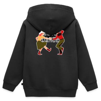 Line Dance - Kinder Premium Organic Zip Hoodie - Schwarz - Hinten - AI Model Kid Male (0cm)