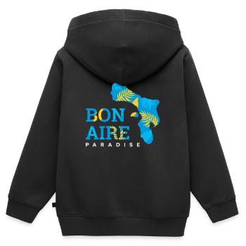 Bonaire Kralendijk vacances île île - Sweat Premium à capuche zippé enfant bio - noir - Dos - AI Model Kid Male (0cm)