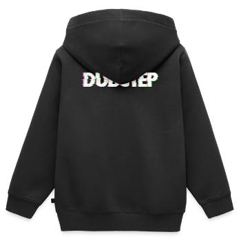 dubstep - Sweat Premium à capuche zippé enfant bio - noir - Dos - AI Model Kid Male (0cm)