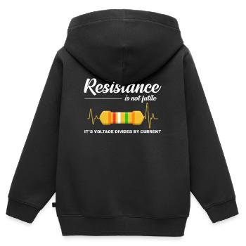 Elektriker - Kinder Premium Organic Zip Hoodie - Schwarz - Hinten - AI Model Kid Male (0cm)