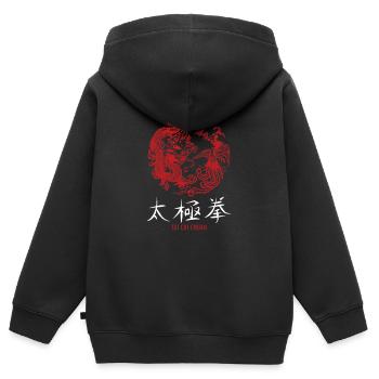 Kampfkünste Selbstverteidigung Meditieren Yoga Tai Chi - Kinder Premium Organic Zip Hoodie - Schwarz - Hinten - AI Model Kid Male (0cm)