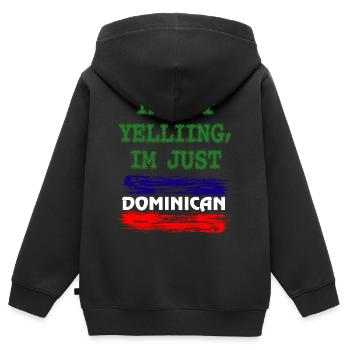 Dominikanische Republik - Kinder Premium Organic Zip Hoodie - Schwarz - Hinten - AI Model Kid Male (0cm)