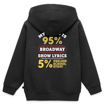 Theater - Kinder Premium Organic Zip Hoodie - Schwarz - Hinten - AI Model Kid Male (0cm)