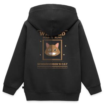 Schroedinger's Cat I Funny Dead and Alive - Kinder Premium Organic Zip Hoodie - Schwarz - Hinten - AI Model Kid Male (0cm)