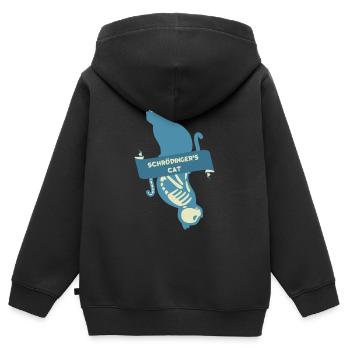 Schroedinger’s Cat I Funny Dead or Alive - Sweat Premium à capuche zippé enfant bio - noir - Dos - AI Model Kid Male (0cm)
