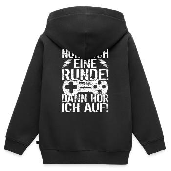 Gaming Gaming Gaming Gaming Gaming Gaming - Kinder Premium Organic Zip Hoodie - Schwarz - Hinten - AI Model Kid Male (0cm)