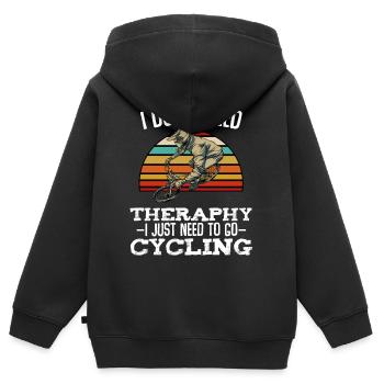 bicycle - Kids Premium Organic Zip-up Hoodie - black - Back - AI Model Kid Male (0cm)