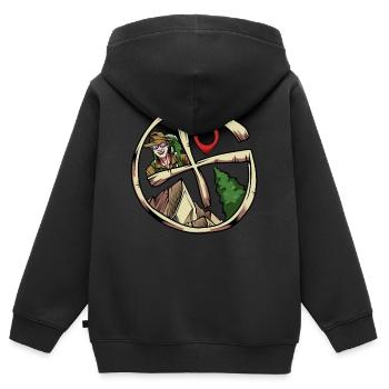 Cool Geocaching Geocacher Cache Detector Gift - Kids Premium Organic Zip-up Hoodie - black - Back - AI Model Kid Male (0cm)