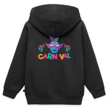 Karneval Fasching Fastnacht Helau Kostüm geschenk - Kinder Premium Organic Zip Hoodie - Schwarz - Hinten - AI Model Kid Male (0cm)