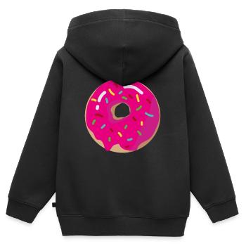 Donut Donuts - Kinder Premium Organic Zip Hoodie - Schwarz - Hinten - AI Model Kid Male (0cm)