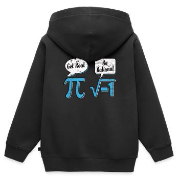 Mathematik Mathe Mathematiker Experiment geschenk - Kinder Premium Organic Zip Hoodie - Schwarz - Hinten - AI Model Kid Male (0cm)