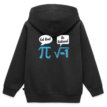 Mathematik Mathe Mathematiker Experiment geschenk - Kinder Premium Organic Zip Hoodie - Schwarz - Hinten - AI Model Kid Male (0cm)